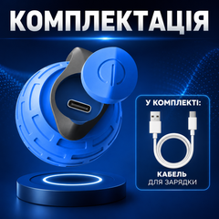 Без бренду Інтерактивна іграшка для кота на акумуляторі у вигляді м'ячика з хвостиком Cat Toy Ball синій