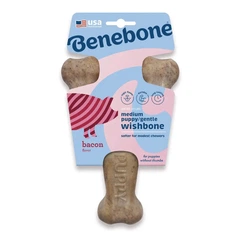 Benebone Puppy Wishbone Bacon іграшка для гризіння Важіль, зі смаком бекону, розмір SMALL, для цуценят вагою до 13 кг