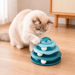 Іграшка Taotaopets 07A10001 Dark Blue для кота інтелектуальна 3-х рівнева Вежа