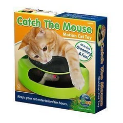Без бренду Інтерактивна іграшка дряпка для котів Catch The Mouse 25 см Зелена з мишкою для полювання та сточування кігтів стимуляції мисливських інстинктів та активного дозвілля вихованця компактна конструкція д