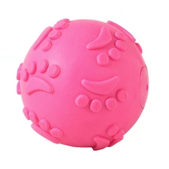 Іграшка м'яч Lesko DT1149 Pink D:6,0 см жувальний гумовий для собак