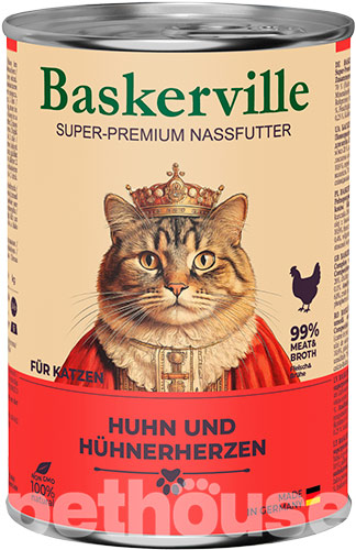Baskerville М'ясо курки з сердечками для котів
