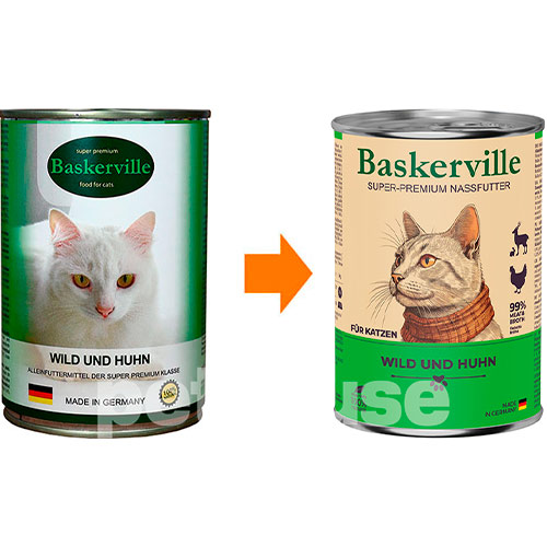 Baskerville Дичина з м'ясом птиці для котів