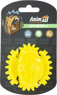 Іграшка мультифункціональна AnimAll 0129 м'яч d-7.5 см, Жовтий