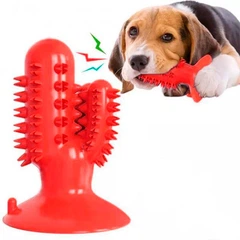 Без бренду Іграшка для собак Bronzedog PetFun Dental кактус на присосці Червоний