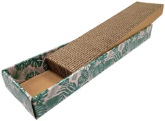 Когтеточка з котячою м'ятою з гофрокартону Croci Homedecor Texture Leaves 48*12,5*5 см