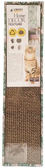 Когтеточка з котячою м'ятою з гофрокартону Croci Homedecor Texture Leaves 48*12,5*5 см