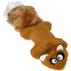 Іграшка для собак GiGwi Plush Білка з 2-ма пискавками, плюш, штучне хутро, гума, 24 см (75066)