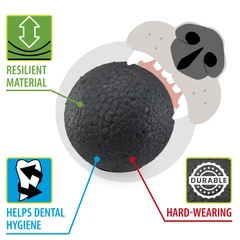 Іграшковий м'яч для собак Ferplast Chewa Boing Ball M Black