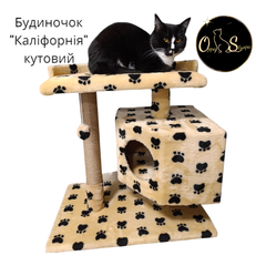 Oppa Styopa Будинок кігтєточка для котиків "Каліфорнія" кутовий Oppa_Styopa
