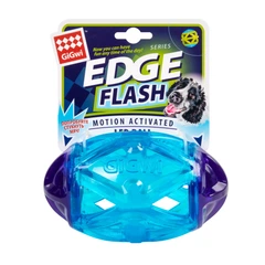 Іграшка для собак гумова GiGwi EDGE Flash Гігві Регбі м’яч, що світиться, 15 см (4823089351841)