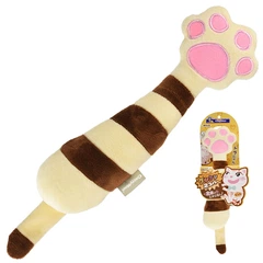 М'яка іграшка для котів CattyMan Kick Toy Brown шарудить (84382)