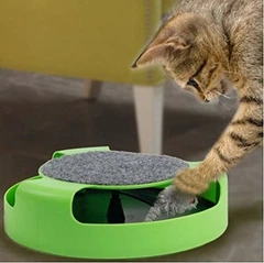 Trixie Іграшка для кота з кігтеточкою Catch the Mouse Злови мишу Motion Cat Toy Зелена 25 см