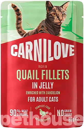 Carnilove Rich In Quail With Dandelion In Jelly Cat Adult