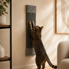 Кігтеточка настінна для котів повстяна Lucky Pet 10×40 см, з кріпленням