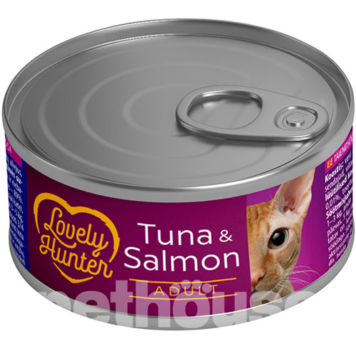 Lovely Hunter Adult Tuna And Salmon Шматочки тунця та лосося в соусі для котів
