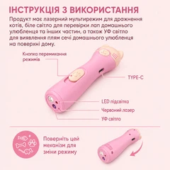 Без бренду Інтерактивна лазерна указка для котів з USB Type-C зарядкою