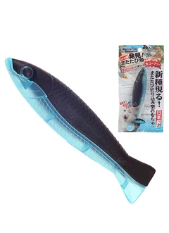 Жувальна іграшка для котів CattyMan Fish Blue з котячою м'ятою (мататабі) 12 см