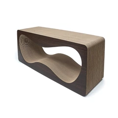 Кігтеточка дряпка лежанка для котів з картона CJ Gra Oak 84х37х29 см