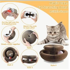 Без бренду Кігтеточка для кота з кулькою для гри Catch the Mouse Brown