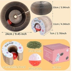 Без бренду Кігтеточка для кота з кулькою для гри Catch the Mouse Brown