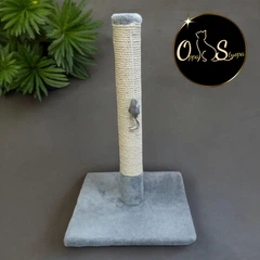Дряпка Кігтеточка-стовпчик для котів і кішок Oppa Styopa Флорида сизаль 35*35*53 см Oppa_Styopa сірий