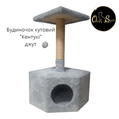Будиночок для котика Oppa Styopa Кентукі кутовий джут