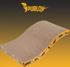 Кігтеточка хвилеподібна для котів Purlov коричнева