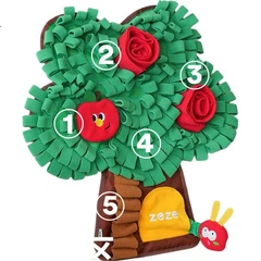 Килимок для приховування та нюхання корму для собак ZEZE Apple Tree, саморозважальне полегшення нудьги, килимок для нюхання, виявлення витоків їжі, міцна жувальна іграшка для цуценят, розвивальна ігра