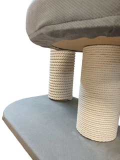 Кігтеточка-дряпка для котиків Фанкот Клеопатра Висота 65см Сірий (Х.Б.130)