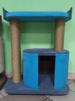 Без бренду Будинок з лежанкою та кігтеточкою для кота 90*68*40