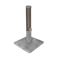 Дряпка для котів Lucky Pet ДКП сизаль сіра міні, хутро сіре 30x30x51 см