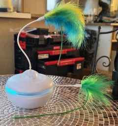 Без бренда Інтерактивна автоматична іграшка для кішок Smart Cat Toy з пір'ям