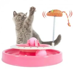 Без бренду Іграшка-трек для котів No Brand Cat Scratch Pen 20.6x25.3 см Рожевий (2104618638)