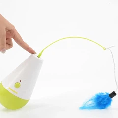 Без бренда Розумна інтерактивна іграшка для котів та кішок Smart Interactive CULBUTO FEATHER AFP 3204 "Неваляшка з пером"