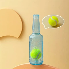 Без бренда Іграшка для собак Pet Toy Whiskey Пляшка пищалка з М'ячиком 20 см (01831)