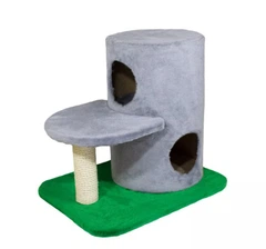 Кігтеточка Lucky Pet "Вежа" сезалева, сіра, 54х57х45 см