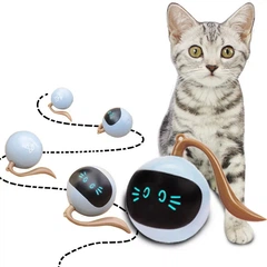Игрушка для кошки USB smart мяч-шарик с хаотичным движением и подсветкой Sundy CreZZzo