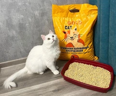 Без бренду Кукурудзяний наповнювач для котячого туалету комкується GoldCat 14 кг
