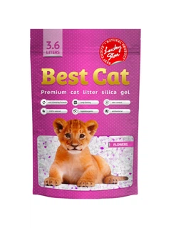 Lucky Star Силікагелевий наповнювач "Best Cat" Pink Flowers 3.6л