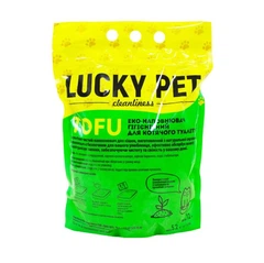 Соєвий (тофу) наповнювач для котів Lucky Pet, з ароматом лаванди, 12л (5.2 кг)
