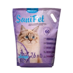 Наповнювач для котячого туалету Sani Pet 7,6 л з ароматом лаванди - силікагелевий