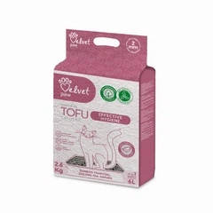 AnimAll Наповнювач туалетів для котів Velvet Paw TOFU з бамбуковим вугіллям, 6л / 2,6 кг