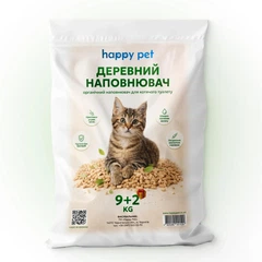 Наповнювач гігієнічний деревний Happy Pet для котів 11кг