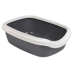 Туалет для котів Природа Comfort M 41х30х13.5 см — сірий