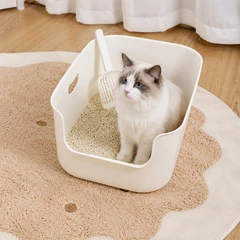 Туалет для кішок із лопаткою Taotaopets 228812 з високими бортами 57*36*22 см