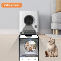 Без бренда Автоматичний туалет для кішок CHARMKIT Vent+O2, WiFi, відеокамера, вентиляція, ОZОN-дезінфекція Білий