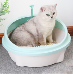 Без бренда Котячий туалетний лоток з лопаткою (м'ятний)