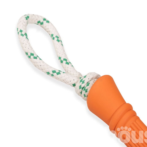 Green Sheep Natural Rubber Bone Rope L Гумова кістка з мотузкою для собак, 17 см