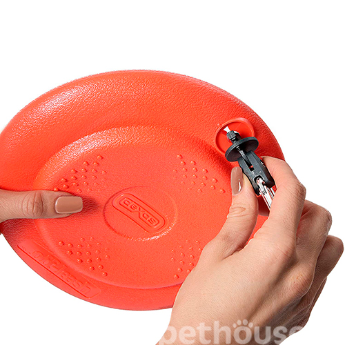 Dexas Off-Leash Frisbee Flyer Літаюча тарілка з карабіном для собак